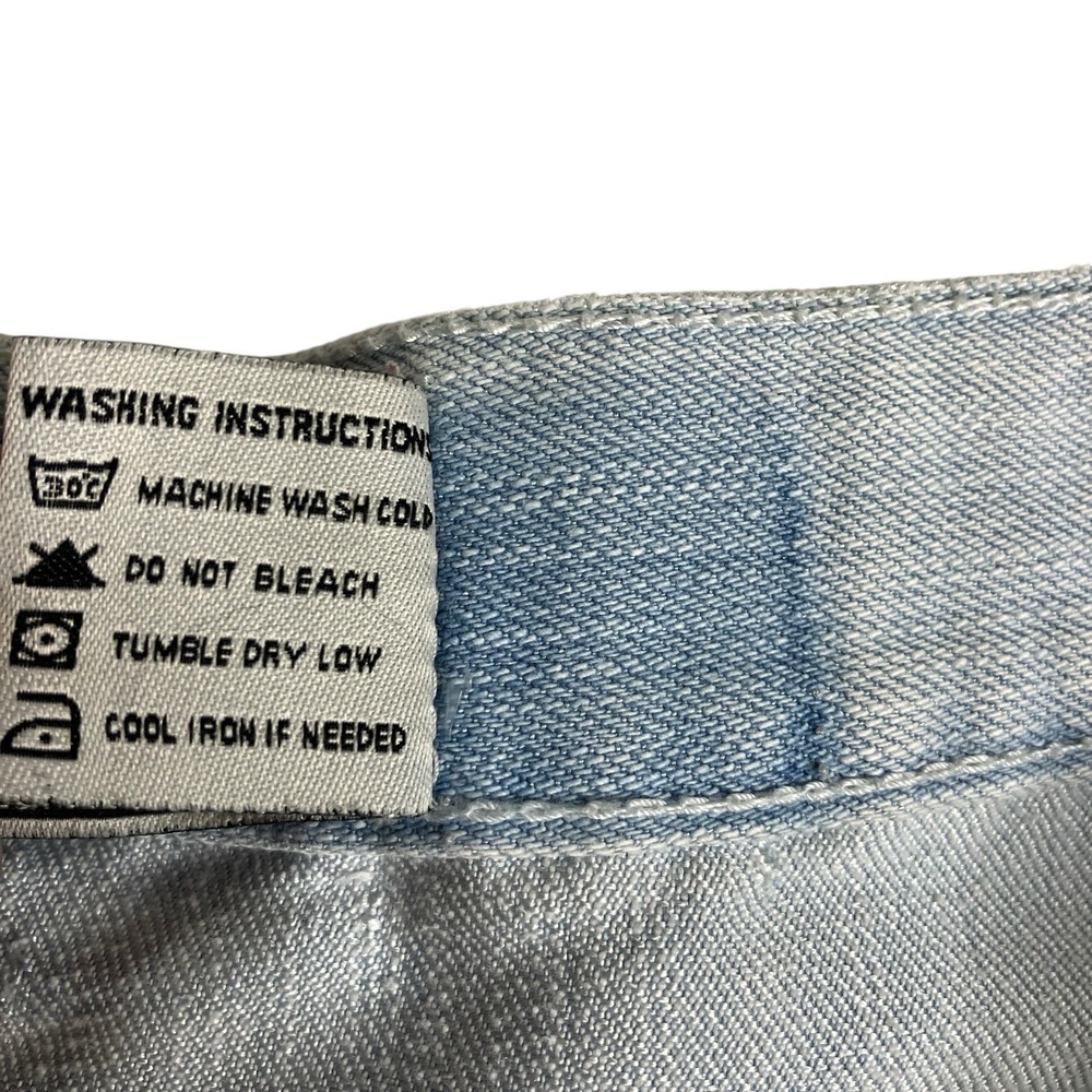 Y2K Avirex Shorts Mens 36 Denim Jorts Embroidered Streetwear Skater Baggy - Picture 6 of 16